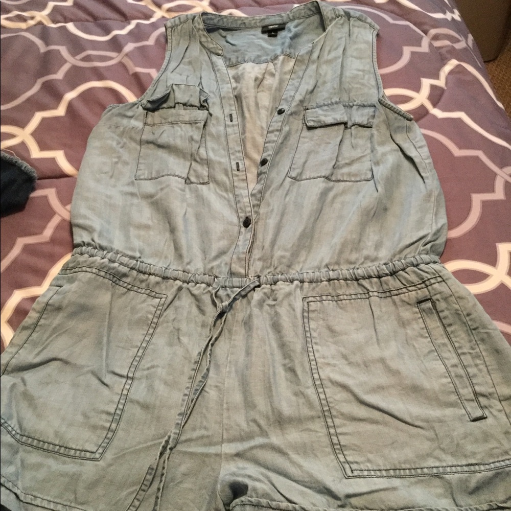 Denim romper